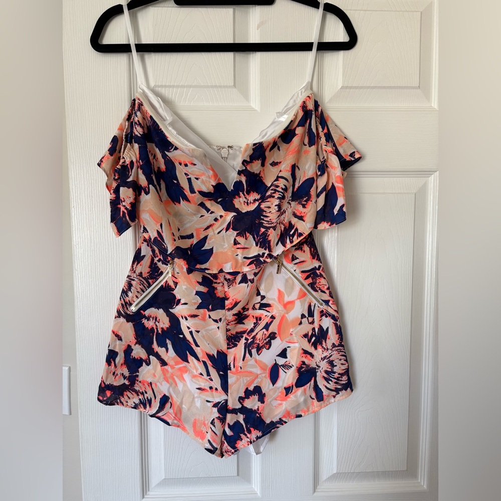 Bebe Tropical Floral Romper - brand new with tags